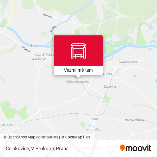 Čelákovice, V Prokopě mapa