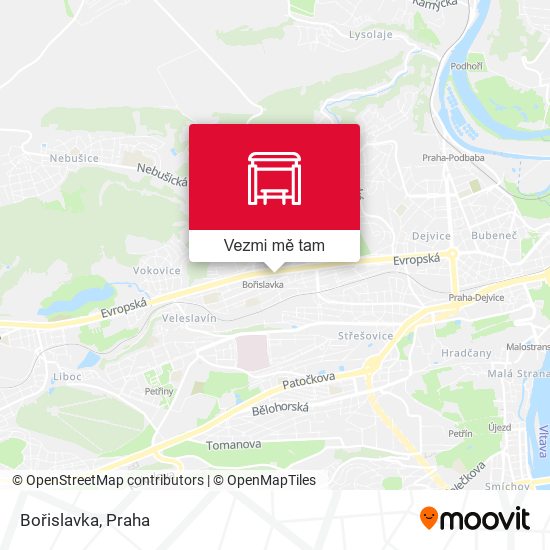 Bořislavka mapa