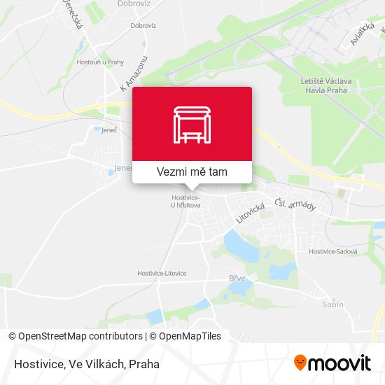 Hostivice, Ve Vilkách mapa