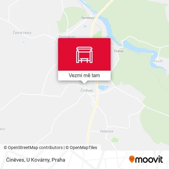 Činěves, U Kovárny mapa