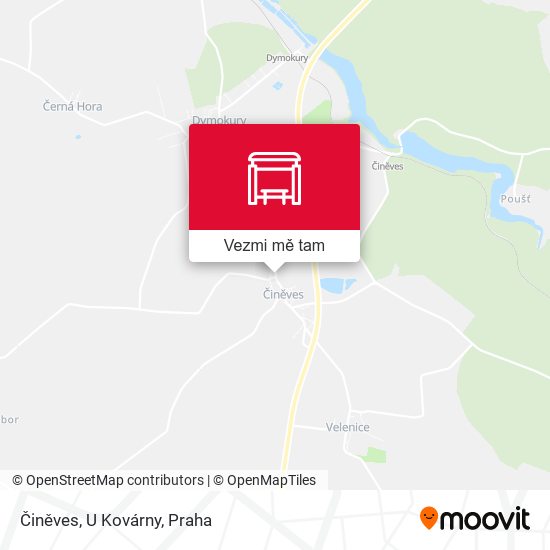 Činěves, U Kovárny mapa