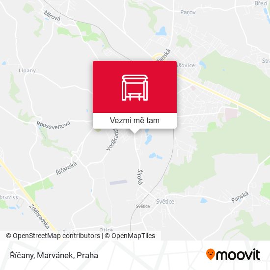 Říčany, Marvánek mapa