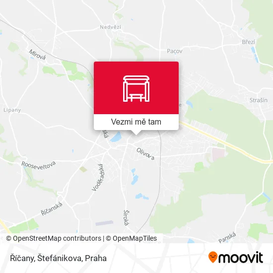 Říčany, Štefánikova mapa