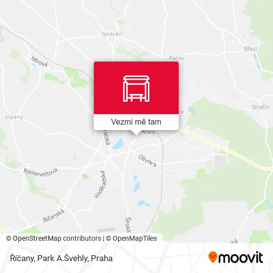 Říčany, Park A.Švehly mapa