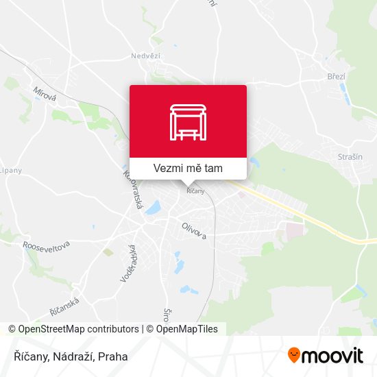 Říčany, Nádraží mapa