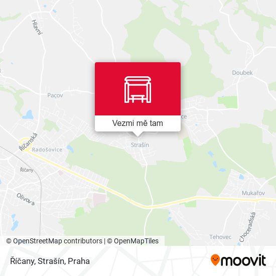 Říčany, Strašín mapa