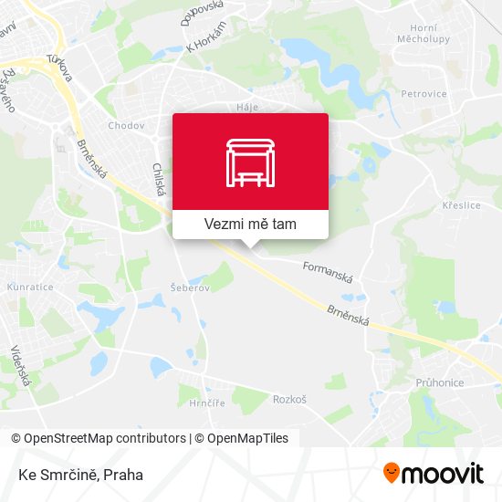 Ke Smrčině mapa