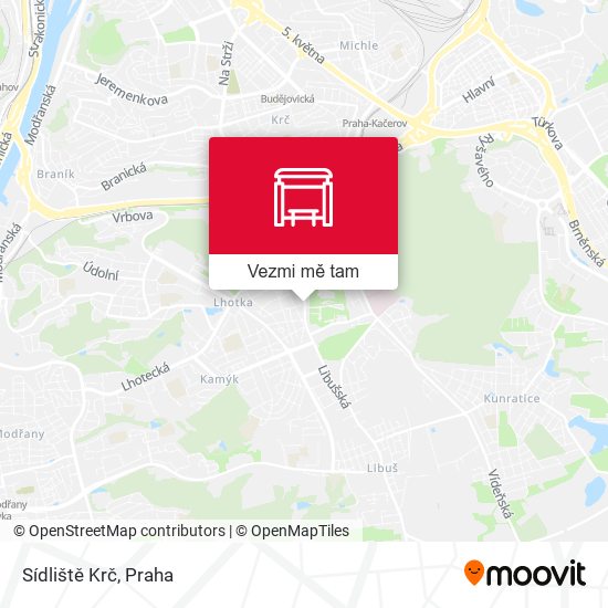 Sídliště Krč mapa