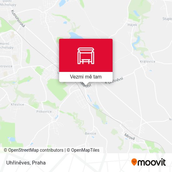 Uhříněves mapa