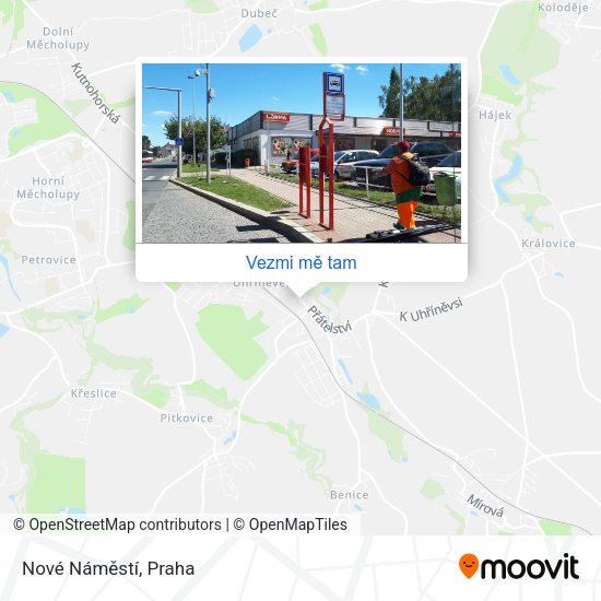 Nové Náměstí mapa