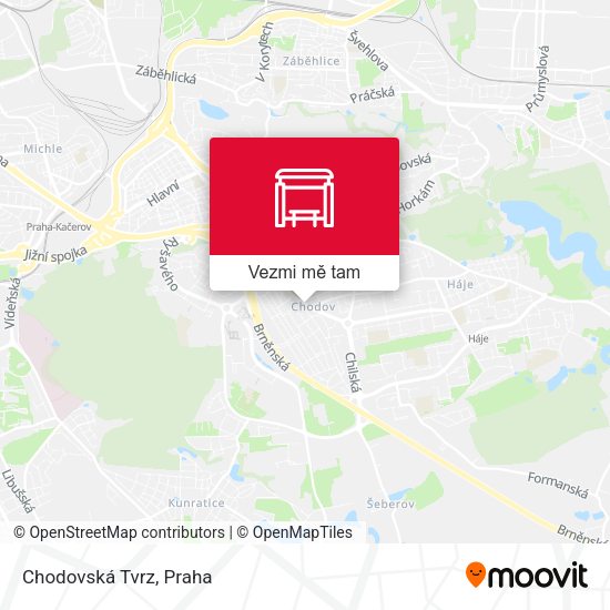 Chodovská Tvrz mapa