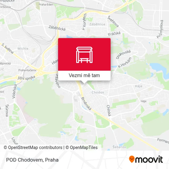 POD Chodovem mapa