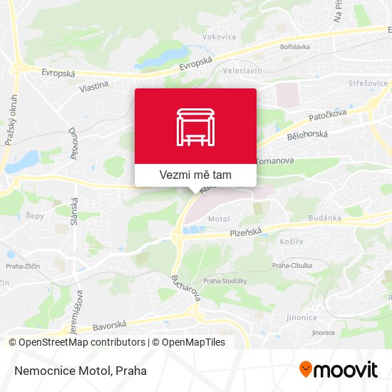Nemocnice Motol mapa