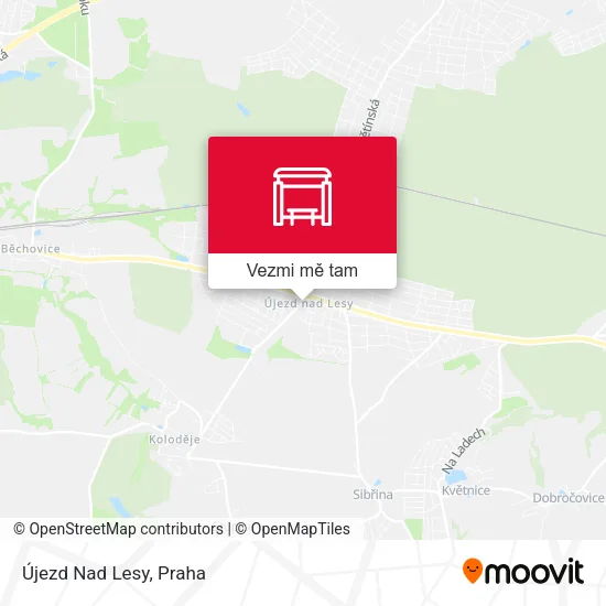 Újezd Nad Lesy mapa