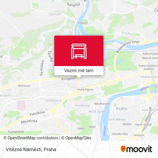 Vítězné Náměstí mapa