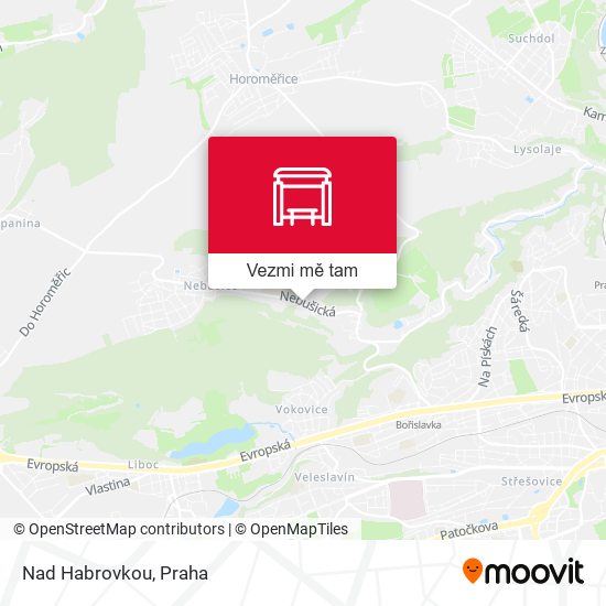 Nad Habrovkou mapa