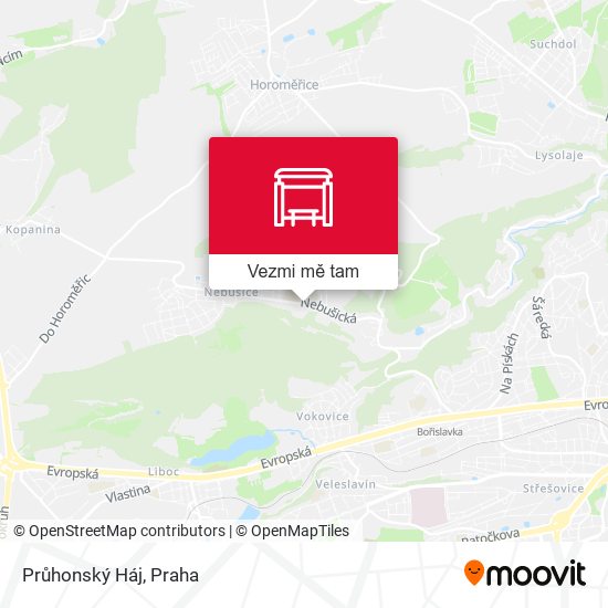 Průhonský Háj mapa
