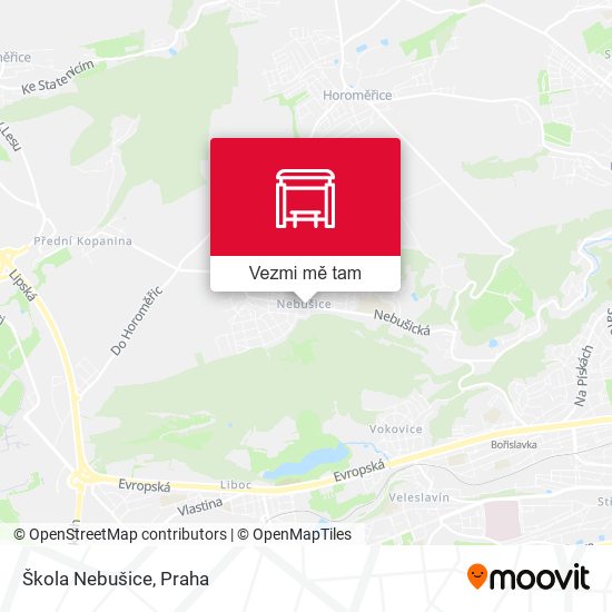 Škola Nebušice mapa