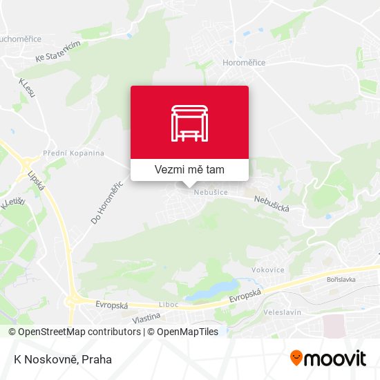 K Noskovně mapa