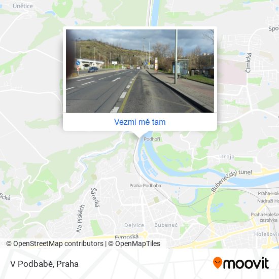 V Podbabě mapa