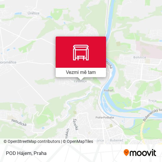POD Hájem mapa