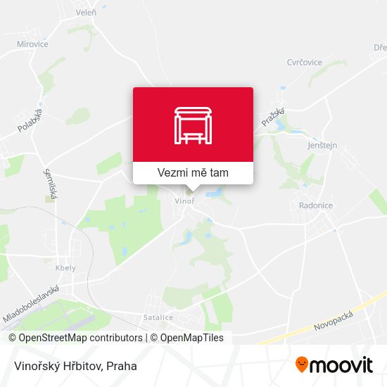 Vinořský Hřbitov mapa