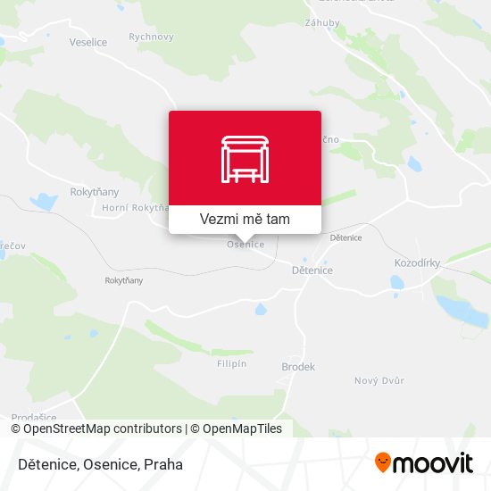 Dětenice, Osenice mapa
