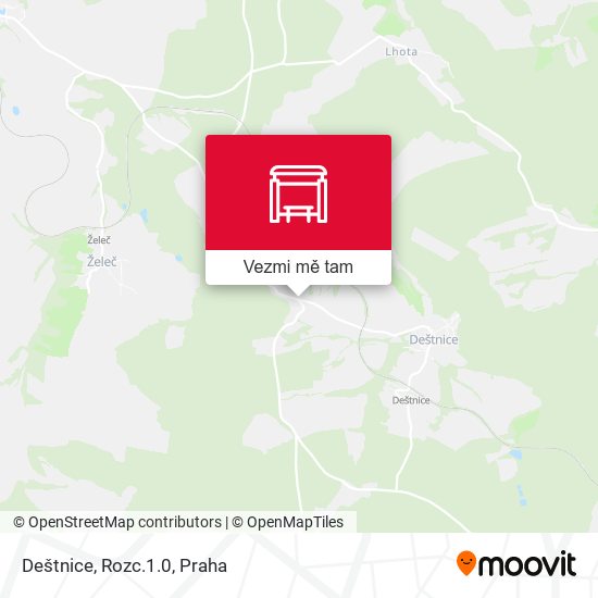 Deštnice, Rozc.1.0 mapa