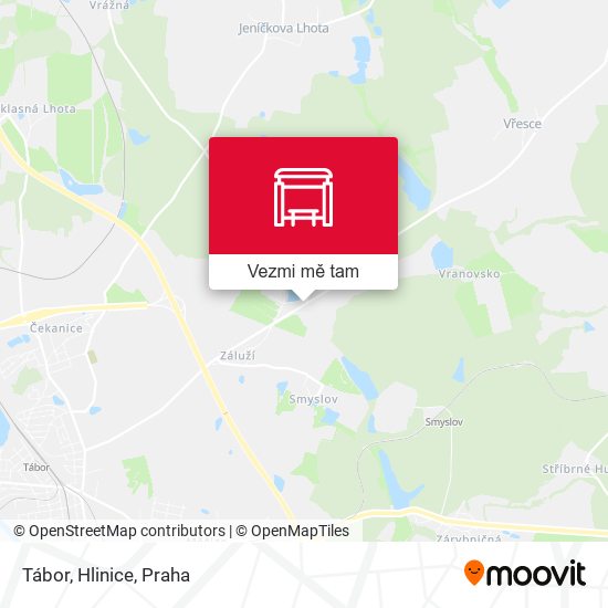 Tábor, Hlinice mapa