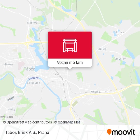 Tábor, Brisk A.S. mapa