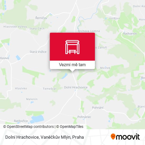 Dolní Hrachovice, Vaněčkův Mlýn mapa