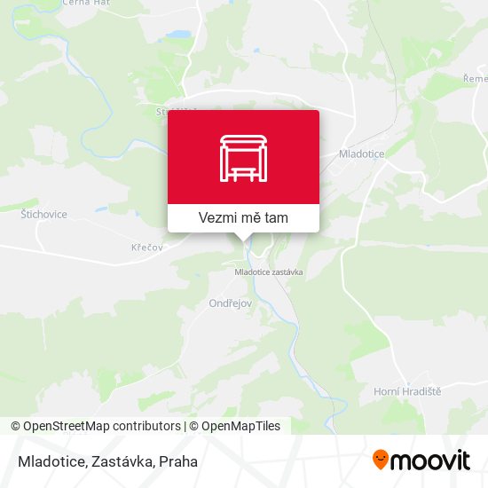 Mladotice, Zastávka mapa