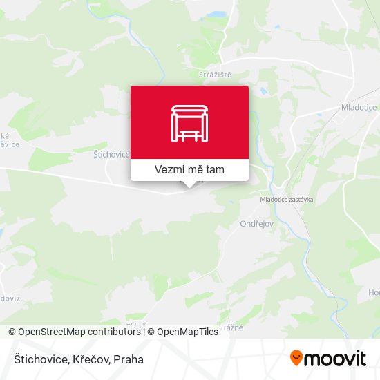 Štichovice, Křečov mapa
