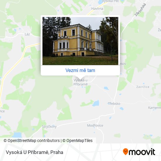 Vysoká U Příbramě mapa