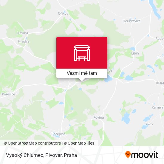 Vysoký Chlumec, Pivovar mapa