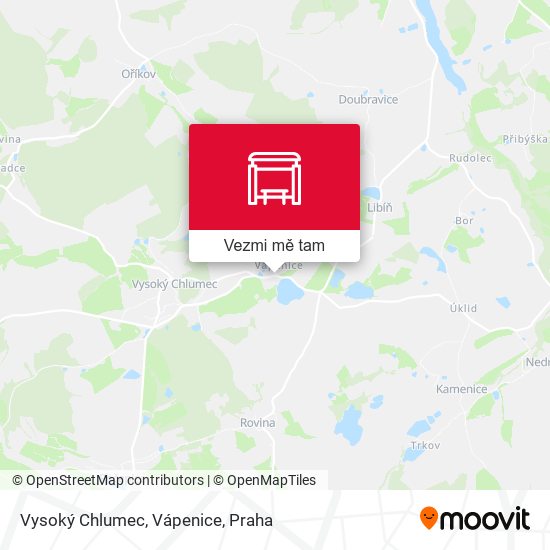 Vysoký Chlumec, Vápenice mapa