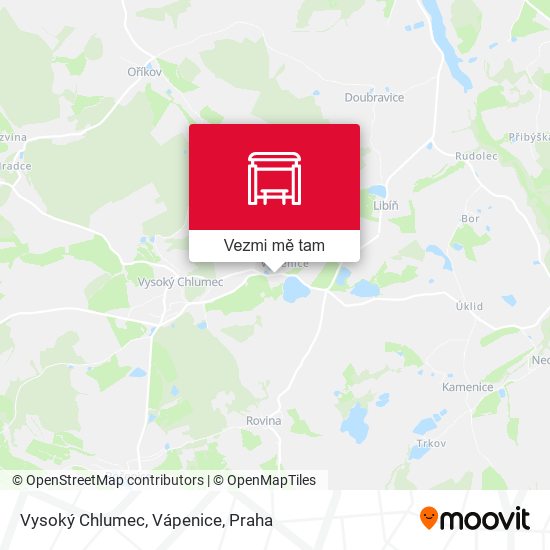 Vysoký Chlumec, Vápenice mapa