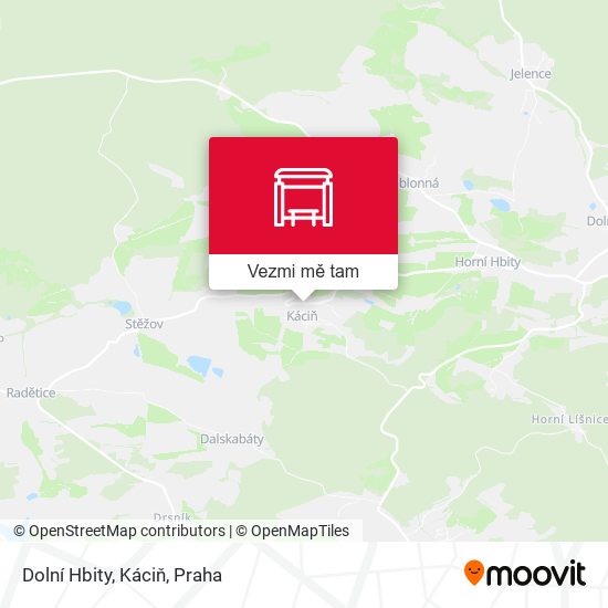 Dolní Hbity, Káciň mapa