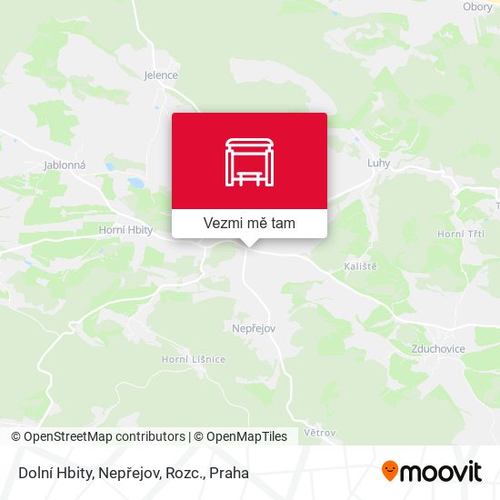 Dolní Hbity, Nepřejov, Rozc. mapa