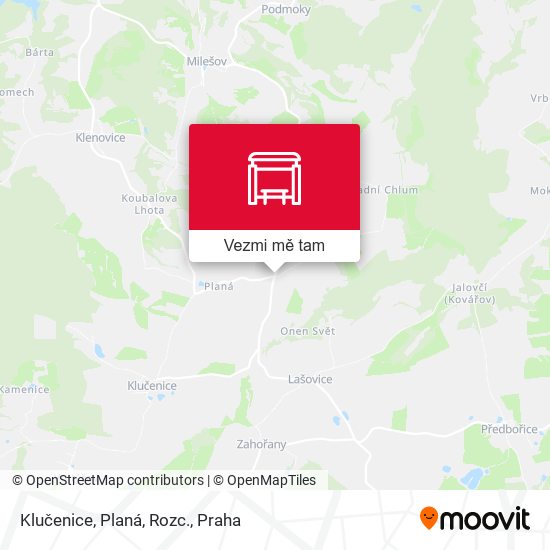 Klučenice, Planá, Rozc. mapa
