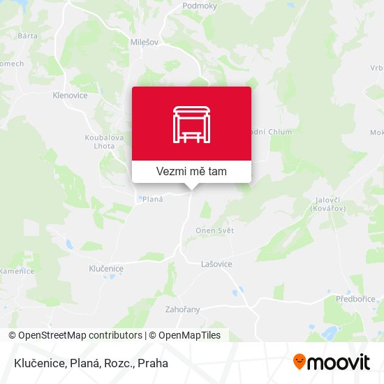 Klučenice, Planá, Rozc. mapa