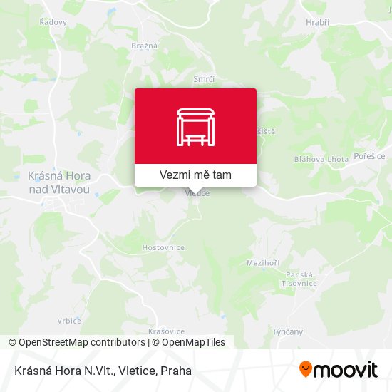 Krásná Hora N.Vlt., Vletice mapa