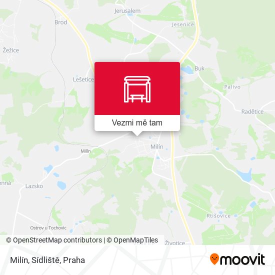 Milín, Sídliště mapa