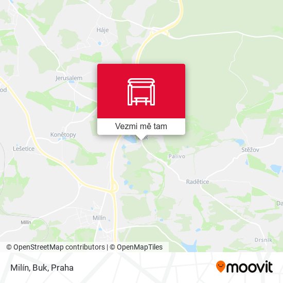 Milín, Buk mapa