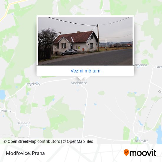 Modřovice mapa