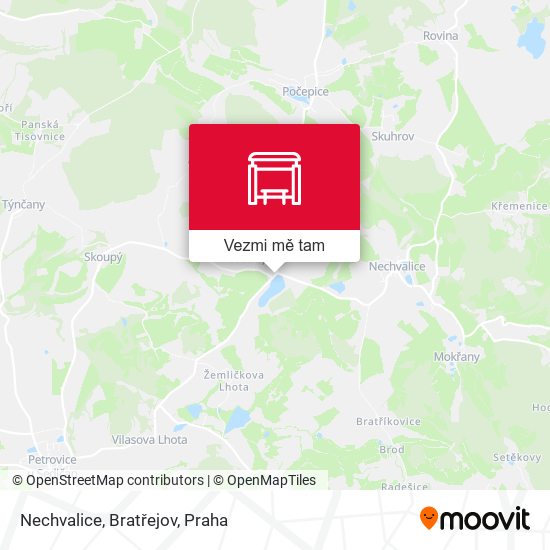 Nechvalice, Bratřejov mapa