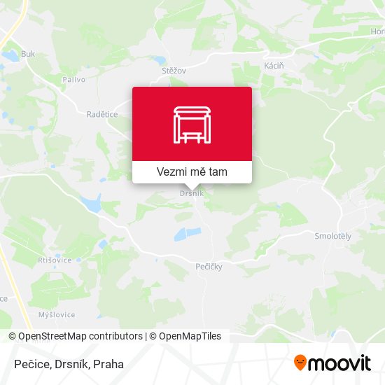 Pečice, Drsník mapa