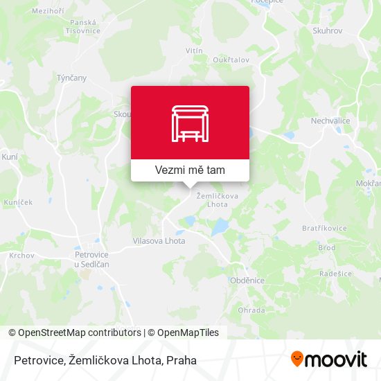 Petrovice, Žemličkova Lhota mapa
