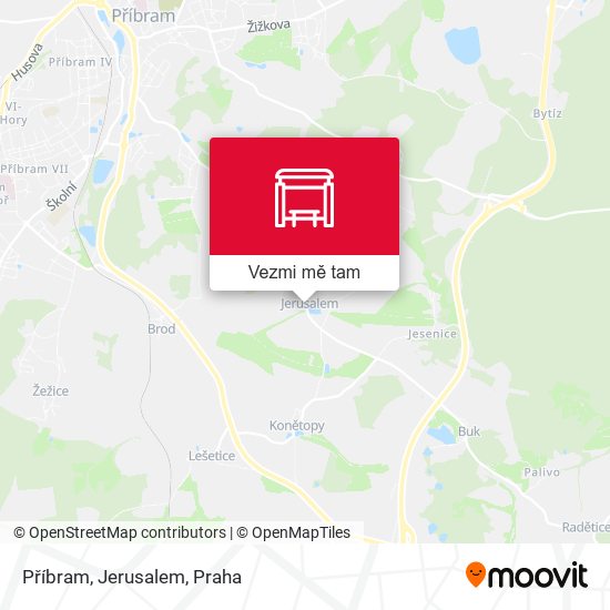 Příbram, Jerusalem mapa
