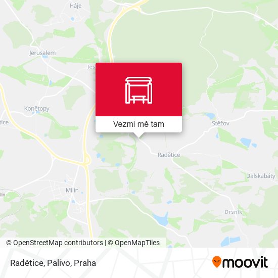 Radětice, Palivo mapa